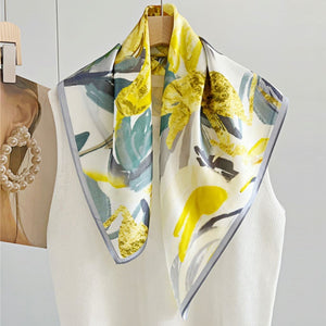 MaraSilk Pure Mulberry Silk Scarf - Square Crepe Satin MS105