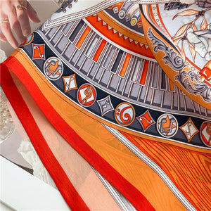 MaraSilk Pure Mulberry Silk Scarf - Square Crepe Satin MS106