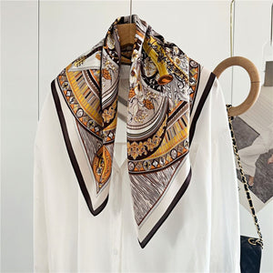 MaraSilk Pure Mulberry Silk Scarf - Square Crepe Satin MS106