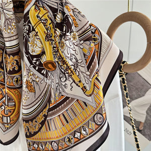 MaraSilk Pure Mulberry Silk Scarf - Square Crepe Satin MS106