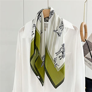 MaraSilk Pure Mulberry Silk Scarf - Square Crepe Satin MS108