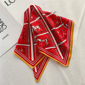 MaraSilk Pure Mulberry Silk Scarf Square Crepe Satin MS11-2