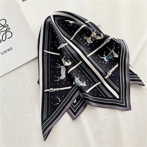 MaraSilk Pure Mulberry Silk Scarf Square Crepe Satin MS11-8