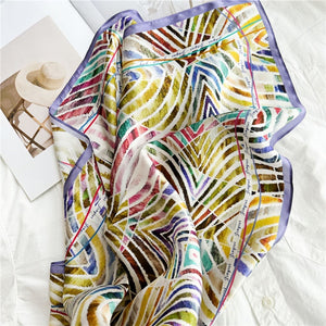 MaraSilk Pure Mulberry Silk Scarf - Square Crepe Satin MS112