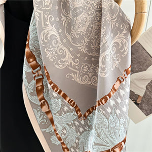 MaraSilk Pure Mulberry Silk Scarf - Square Crepe Satin MS116