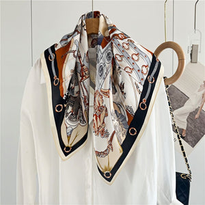 MaraSilk Pure Mulberry Silk Scarf - Square Crepe Satin MS117