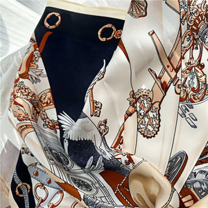 MaraSilk Pure Mulberry Silk Scarf - Square Crepe Satin MS117