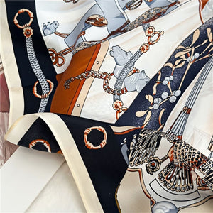 MaraSilk Pure Mulberry Silk Scarf - Square Crepe Satin MS117