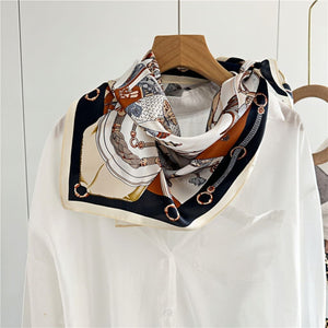 MaraSilk Pure Mulberry Silk Scarf - Square Crepe Satin MS117