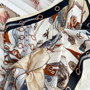 MaraSilk Pure Mulberry Silk Scarf - Square Crepe Satin MS117