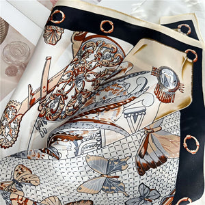 MaraSilk Pure Mulberry Silk Scarf - Square Crepe Satin MS117