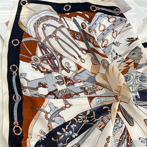 MaraSilk Pure Mulberry Silk Scarf - Square Crepe Satin MS117