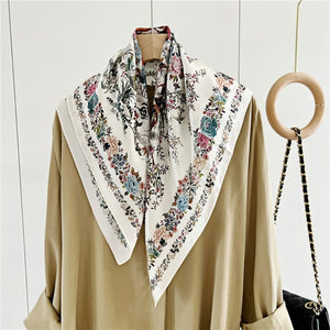 MaraSilk Pure Mulberry Silk Scarf - Square Crepe Satin MS118