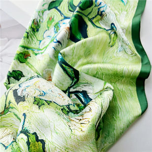 MaraSilk Pure Mulberry Silk Scarf - Square Crepe Satin MS119