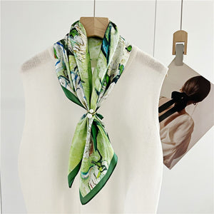 MaraSilk Pure Mulberry Silk Scarf - Square Crepe Satin MS119