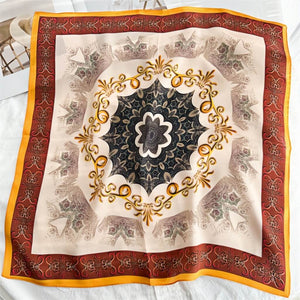 MaraSilk Pure Mulberry Silk Scarf Square Crepe Satin MS12-28