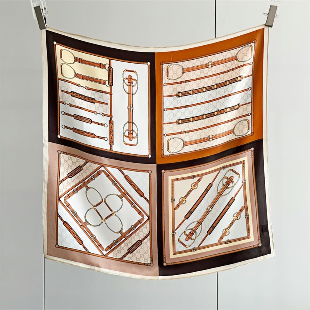 MaraSilk Pure Mulberry Silk Scarf - Square Crepe Satin MS121