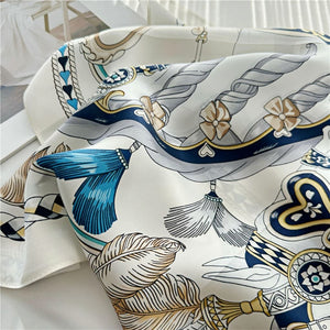 MaraSilk Pure Mulberry Silk Scarf - Square Crepe Satin MS122