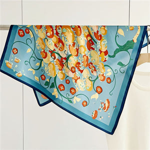 MaraSilk Pure Mulberry Silk Scarf - Square Crepe Satin MS123