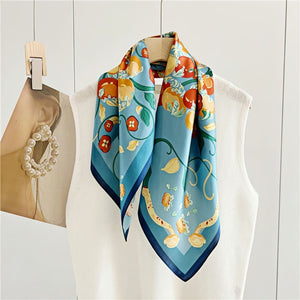 MaraSilk Pure Mulberry Silk Scarf - Square Crepe Satin MS123