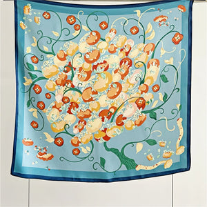MaraSilk Pure Mulberry Silk Scarf - Square Crepe Satin MS123 25" x 25" MS12302