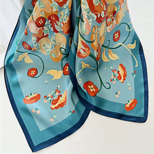 MaraSilk Pure Mulberry Silk Scarf - Square Crepe Satin MS123