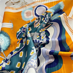 MaraSilk Pure Mulberry Silk Scarf - Square Crepe Satin MS124