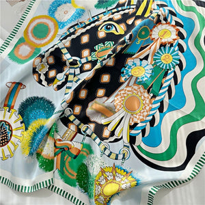 MaraSilk Pure Mulberry Silk Scarf - Square Crepe Satin MS124