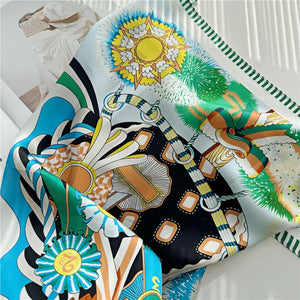 MaraSilk Pure Mulberry Silk Scarf - Square Crepe Satin MS124