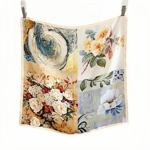 MaraSilk Pure Mulberry Silk Scarf - Square Crepe Satin MS127