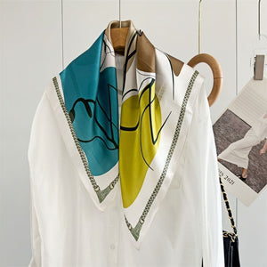 MaraSilk Pure Mulberry Silk Scarf - Square Crepe Satin MS129