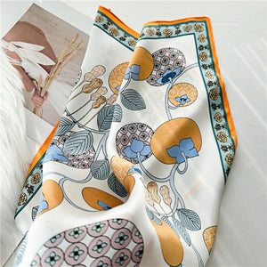 MaraSilk Pure Mulberry Silk Scarf Square Crepe Satin MS13-12