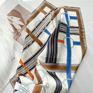 MaraSilk Pure Mulberry Silk Scarf Square Crepe Satin MS13-2