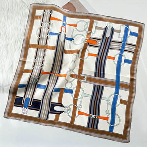 MaraSilk Pure Mulberry Silk Scarf Square Crepe Satin MS13-5