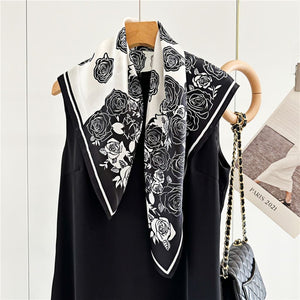 MaraSilk Pure Mulberry Silk Scarf - Square Crepe Satin MS130