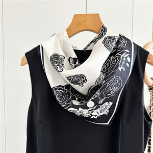 MaraSilk Pure Mulberry Silk Scarf - Square Crepe Satin MS130