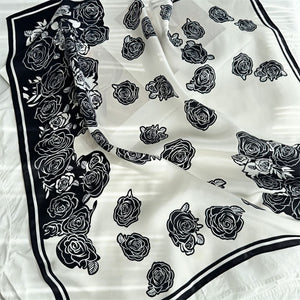 MaraSilk Pure Mulberry Silk Scarf - Square Crepe Satin MS130