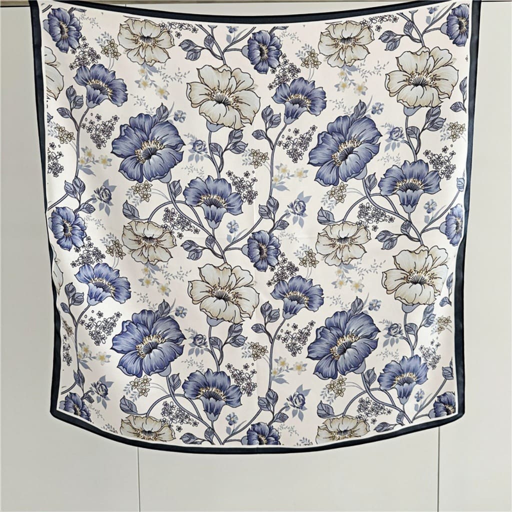 MaraSilk Pure Mulberry Silk Scarf - Square Crepe Satin MS131