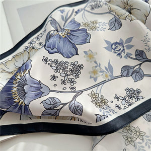 MaraSilk Pure Mulberry Silk Scarf - Square Crepe Satin MS131