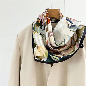 MaraSilk Pure Mulberry Silk Scarf - Square Crepe Satin MS132