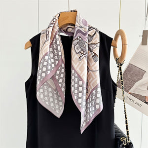 MaraSilk Pure Mulberry Silk Scarf - Square Crepe Satin MS133