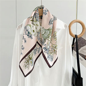 MaraSilk Pure Mulberry Silk Scarf - Square Crepe Satin MS134