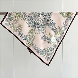 MaraSilk Pure Mulberry Silk Scarf - Square Crepe Satin MS134