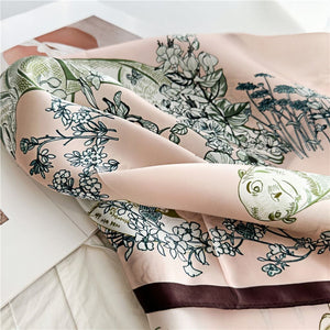 MaraSilk Pure Mulberry Silk Scarf - Square Crepe Satin MS134