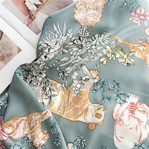 MaraSilk Pure Mulberry Silk Scarf - Square Crepe Satin MS134