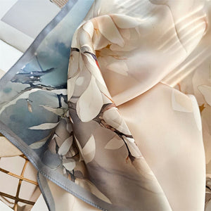 MaraSilk Pure Mulberry Silk Scarf - Square Crepe Satin MS137