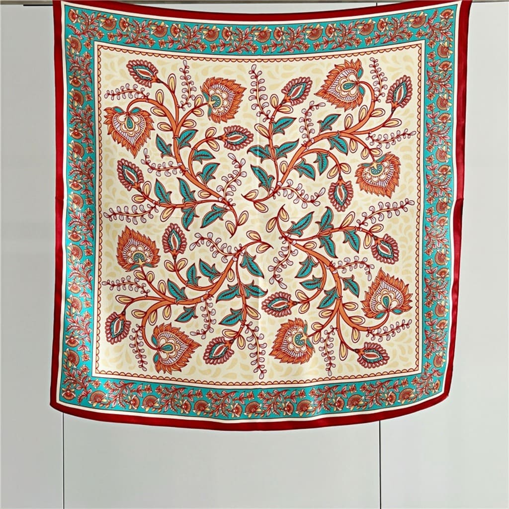 MaraSilk Pure Mulberry Silk Scarf - Square Crepe Satin MS138