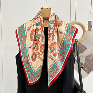 MaraSilk Pure Mulberry Silk Scarf - Square Crepe Satin MS138