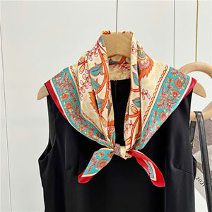 MaraSilk Pure Mulberry Silk Scarf - Square Crepe Satin MS138 25" x 25" MS13801