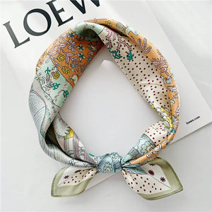 MaraSilk Pure Mulberry Silk Scarf Square Crepe Satin MS14-13